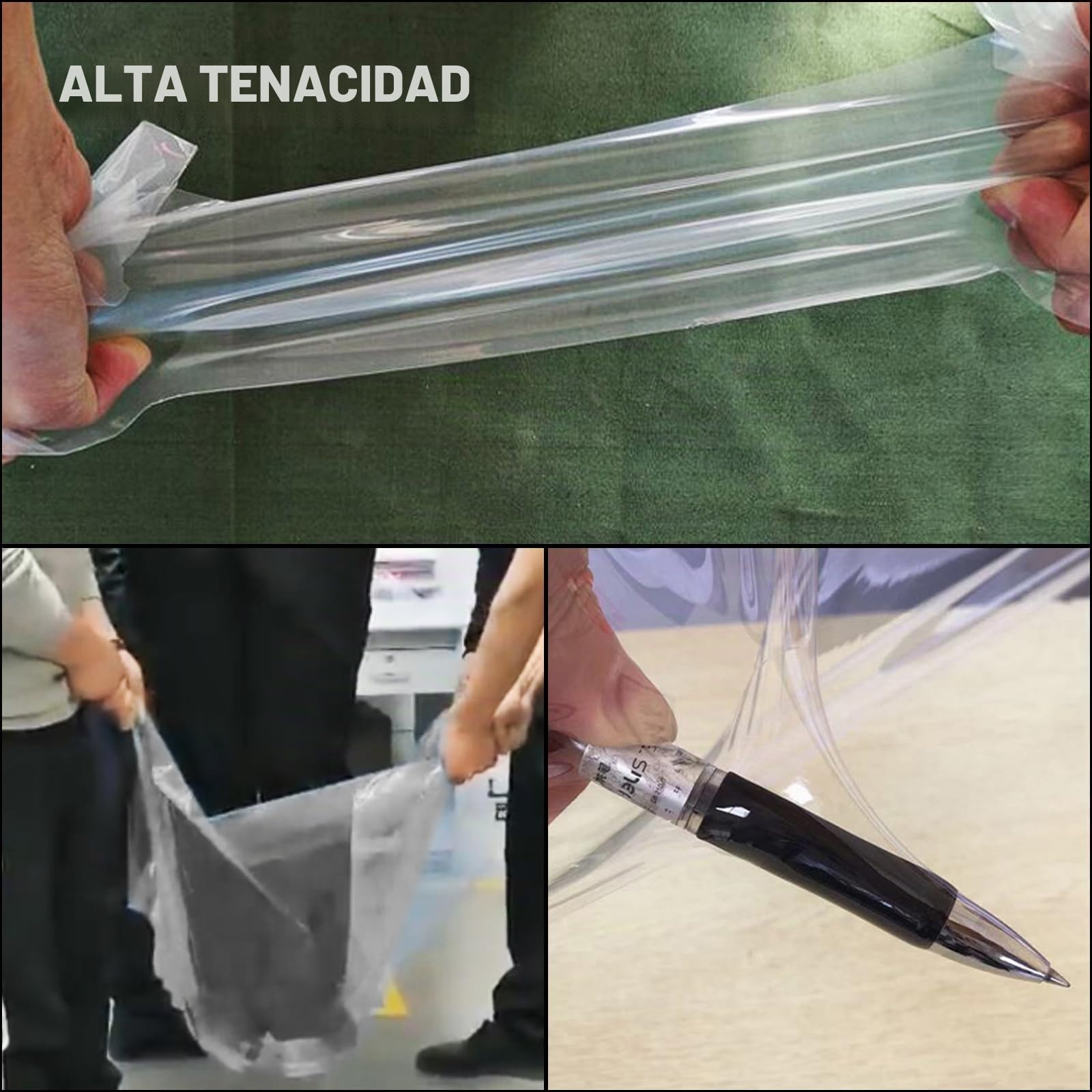 VEVOR Película de Invernadero de Polietileno, 7,3 m de Largo x 15,2 m de Ancho, Transparente, túnel de 0,15 mm de Grosor, láminas de Polietileno Resistentes al desgarro como láminas de plástico para