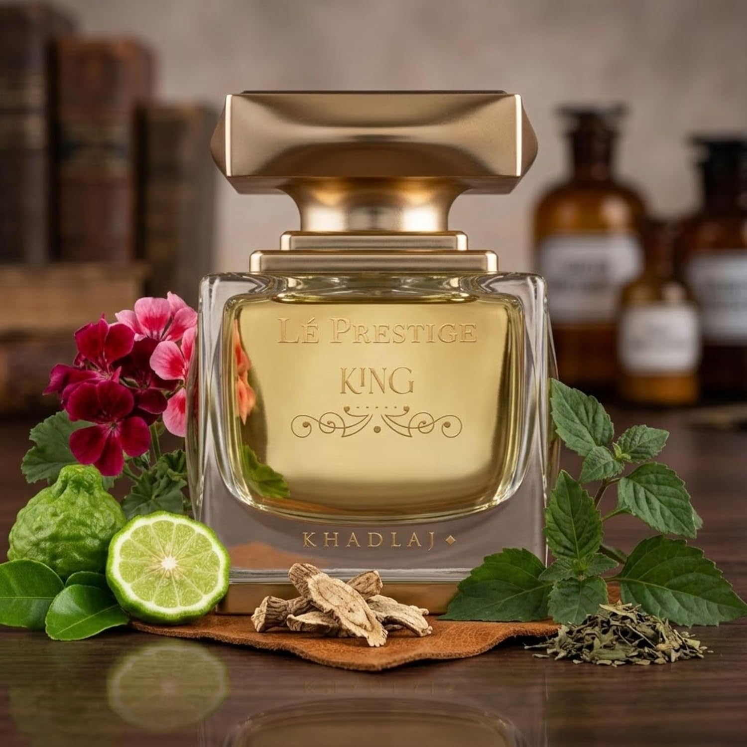 Khadlaj Le Prestige King Eau De Parfum Spray for Men, 3.4 Ounce