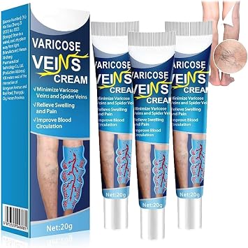 GFOUK Mucopolysaccharide Polysulfate Cream for Varicose Veins Treatment - Blood Circulation and Legs Care - 3PC