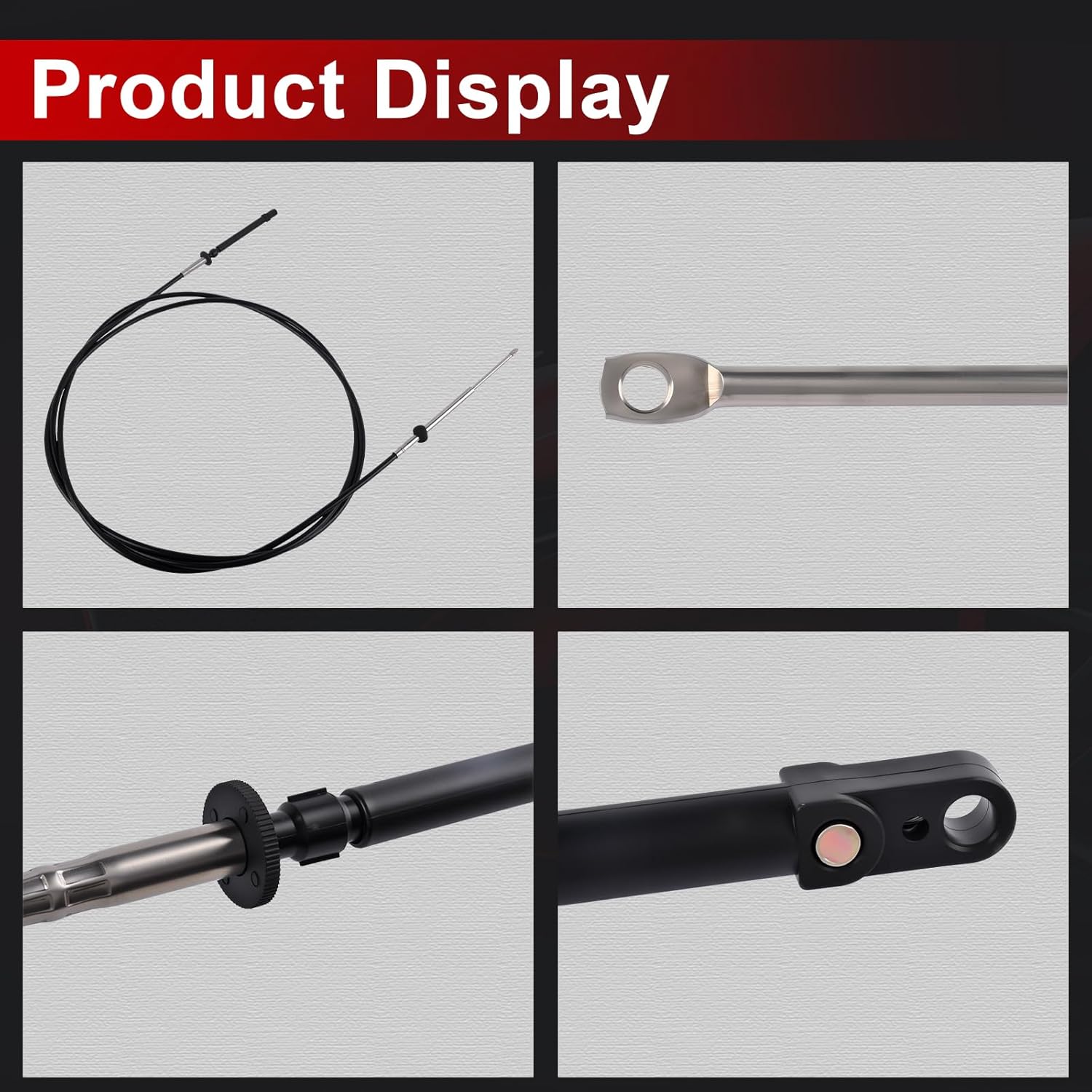 2PC 12FT Throttle Shift Remote Control Cable, Replacement for Johnson Evinrude OMC Controls 1979-Now, Outboard Engine Control Cable Part# 0173112, 173112, CCX20512, CC63612