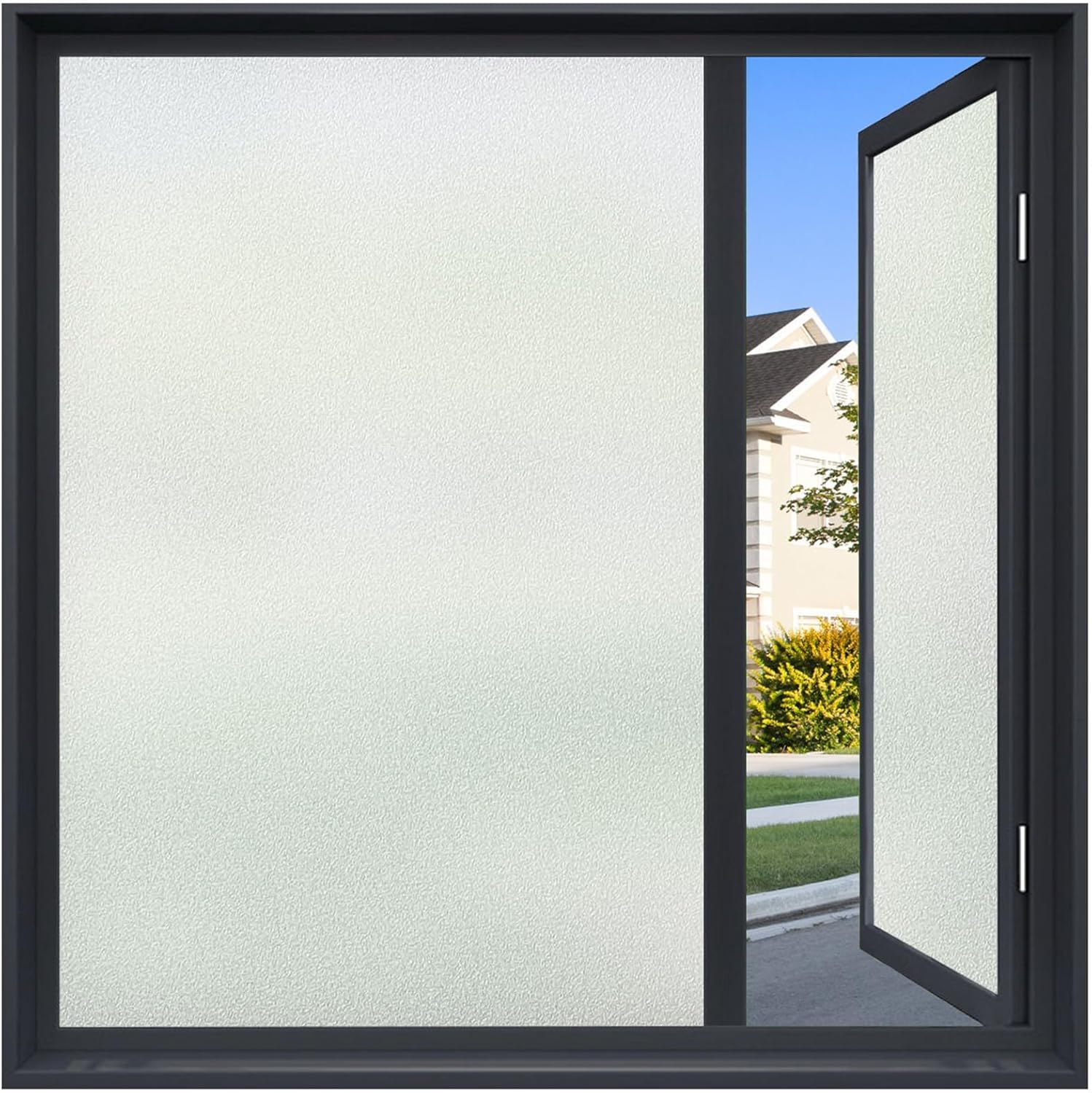 Frosted Glass Window Privacy Film Decorative with Tools, 2 Way Frosting Privacy Window Film for Glass Windows, Static Cling Window Tint for Home Anti-UV, Window Covering Clings ([18" in X 60" in])-image-20