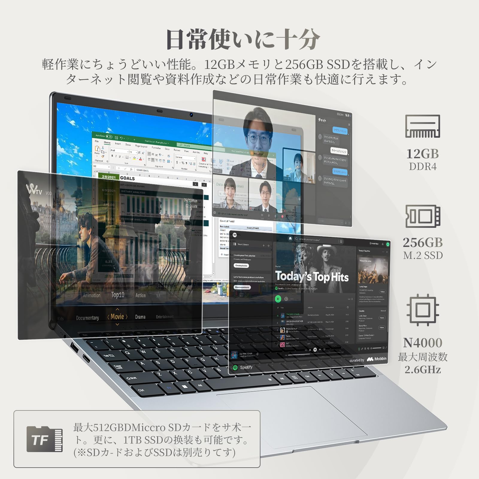 Amazon.co.jp: ノートパソコン Office2024搭載 パソコン Win 11 Pro