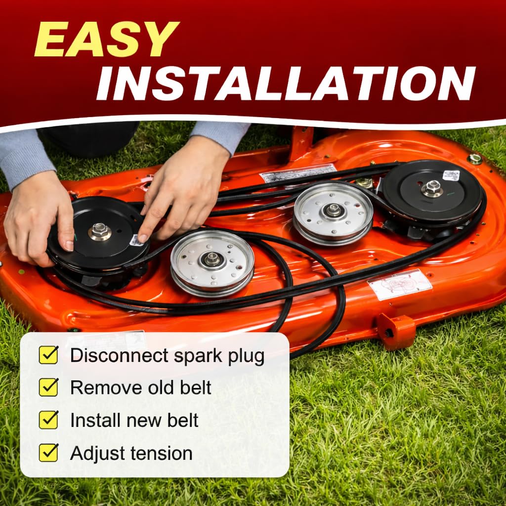 532139573 Deck Belt 1/2" x 83" Primary Mower Belt Replacement for 139573, Compatible with Husqvarna, Poulan, AYP Riding Lawn Mower GT190 GTH220 GTH2250 GTH2550XP and More