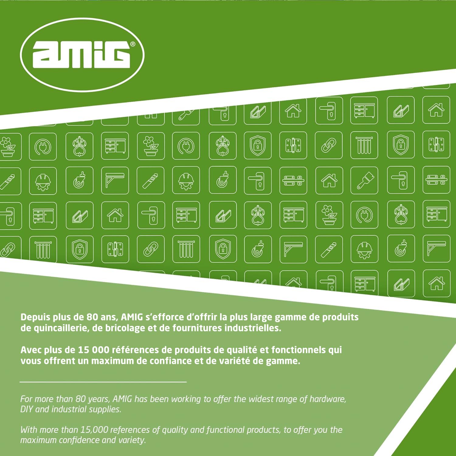 Amig - Amig - Échelle Pliable 5 marches de 8 cm de Largeur - Escabeau Antidérapant avec Poignée - Légère, Stable et Résistante - Parfaite pour Les Tâches Domestiques et l'Usage Professionnel