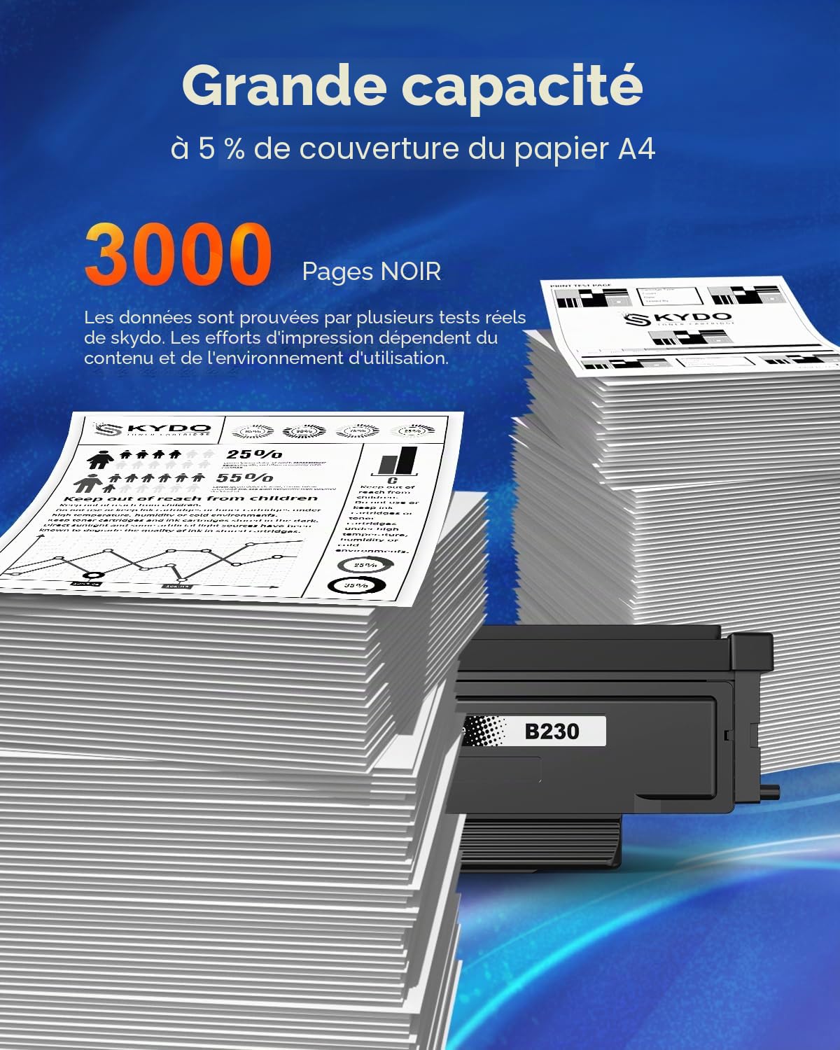 Skydo Toner B230 B225 B235 compatible avec Xerox 006R04400