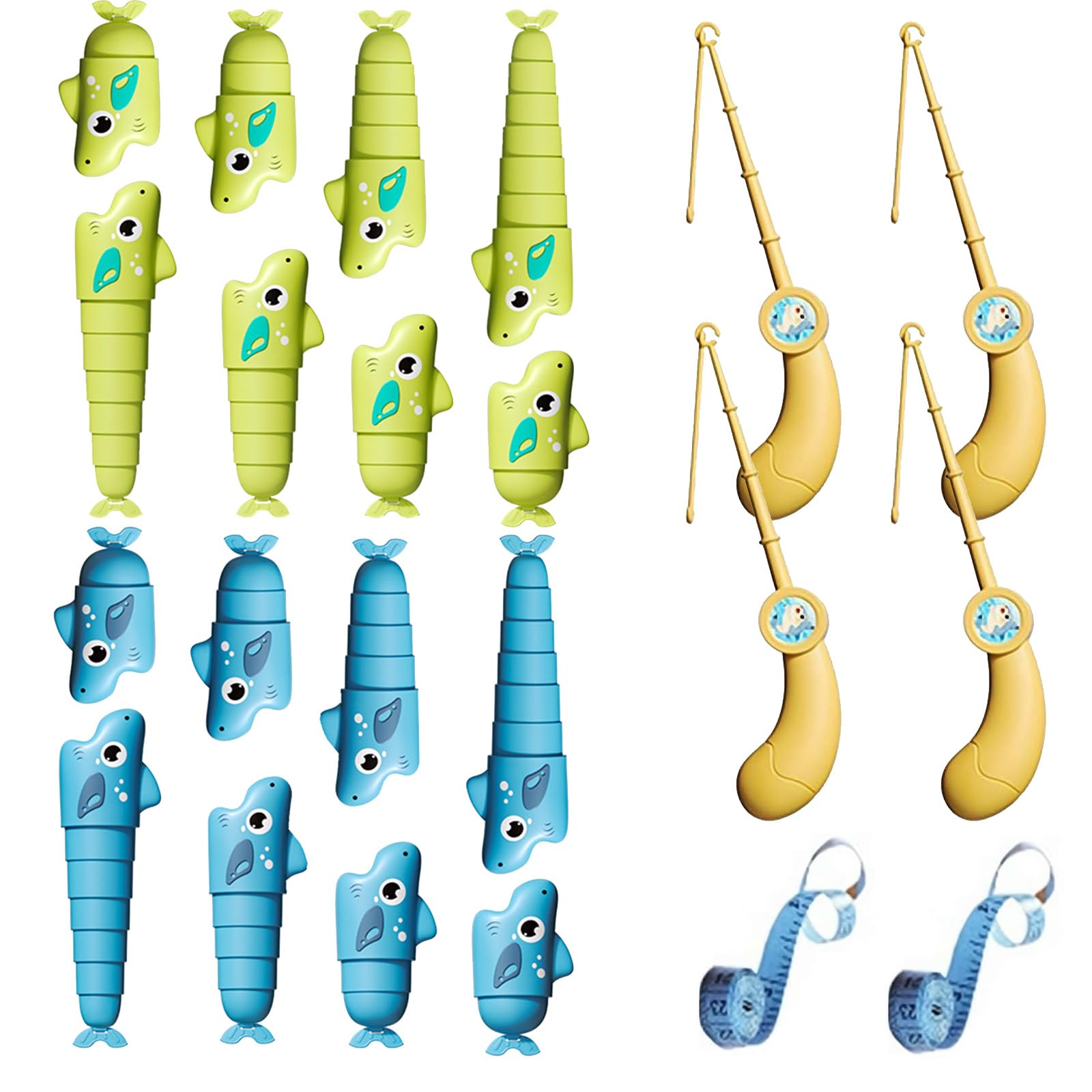 NPLSEO Extendable Fishing Game for Kids & Adults, Telescopic Tabletop Fish Catching Board Game, Hand-Eye Coordination Educational Toy, Family Fun Party Game, Birthday (2pcs)