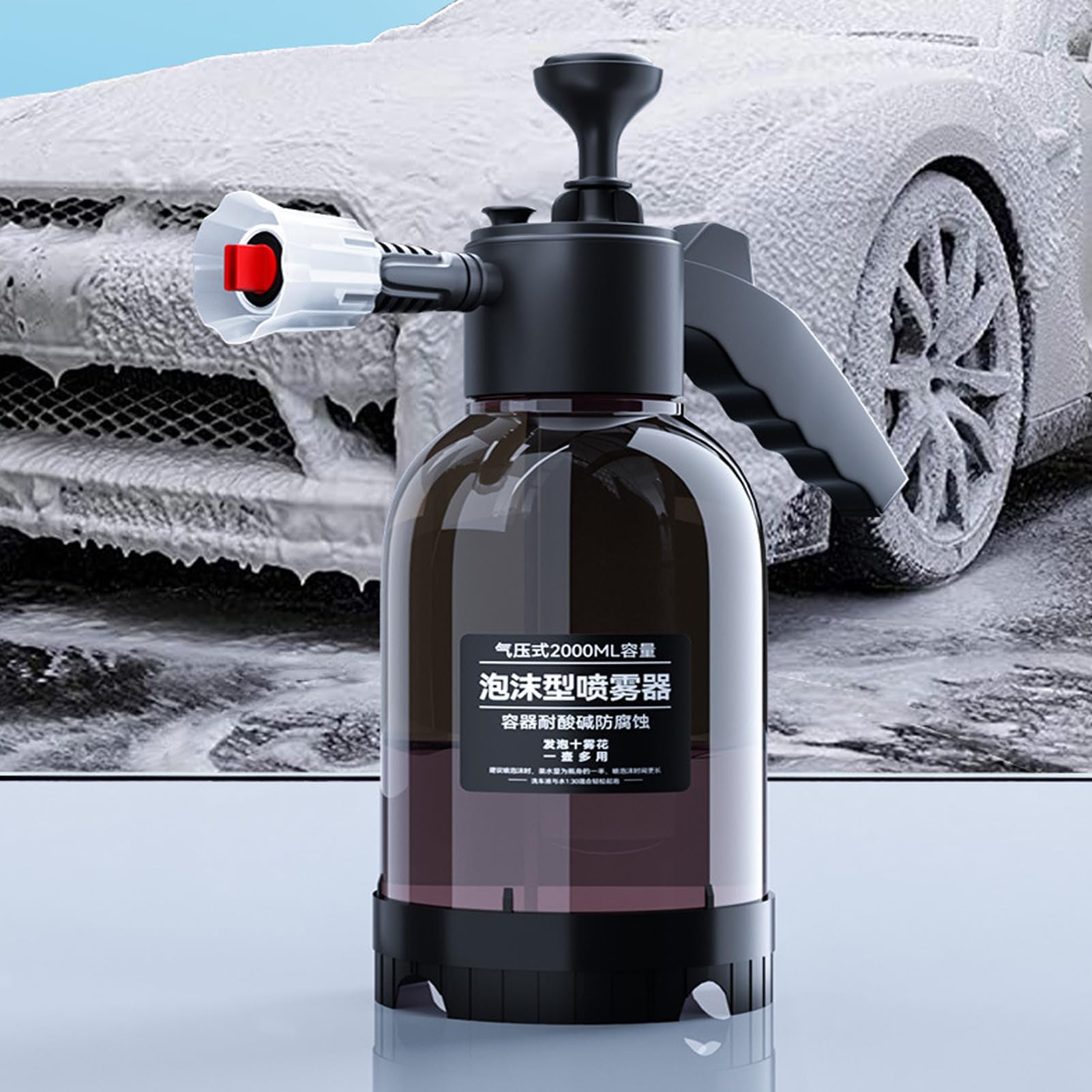Car Wash Foam Blaster, Hand Pressure Foam Sprayer for Car, Motorcycle, Windows, Wash Garden Flower, 2000 ml Capacity