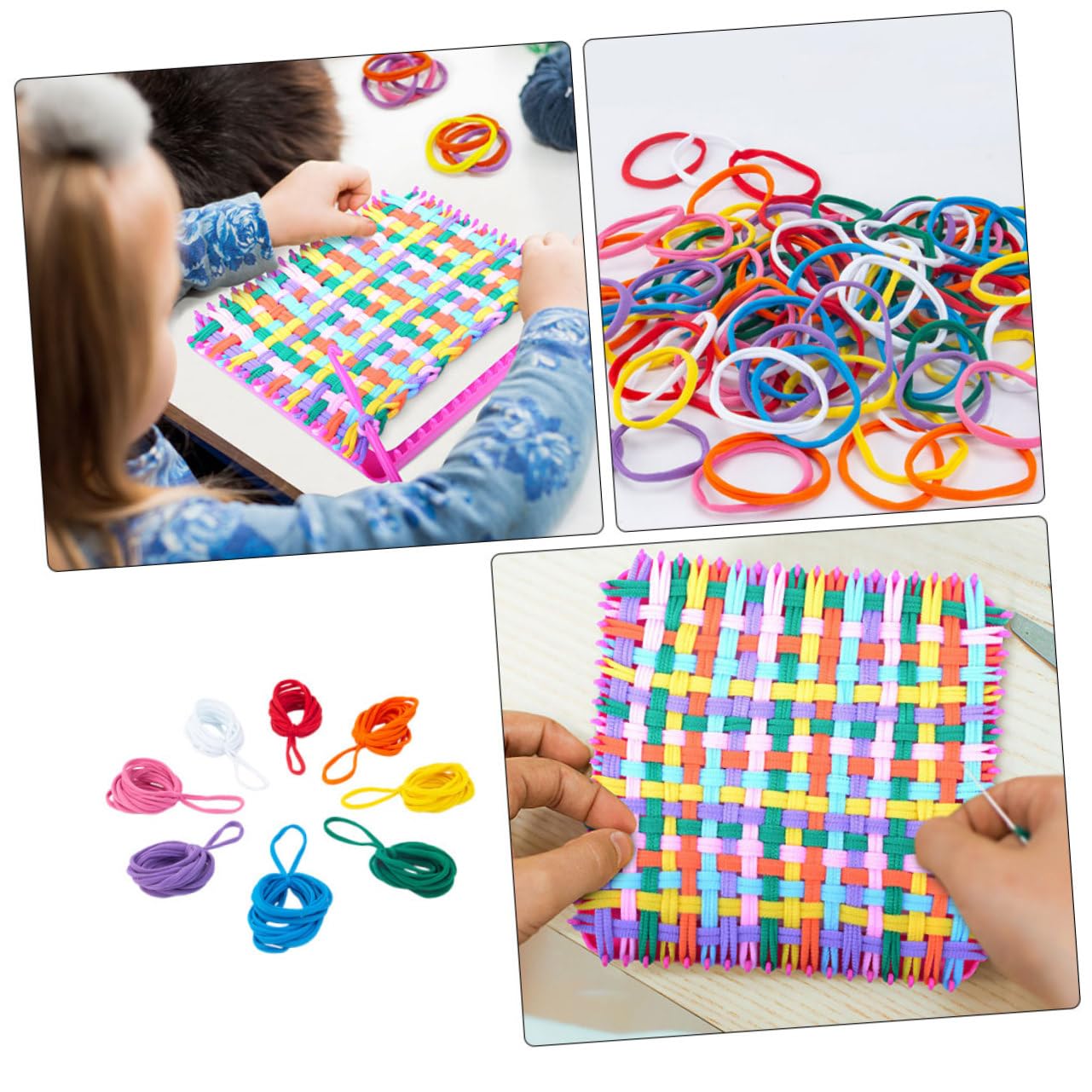 JOINPAYA 480pezzi Anelli Elasticizzati Per Lavoro Maglia Kit Di Ricarica Per Potholder Colori Per Attività Creative Per Ragazzo Ragazza e Fai Da Te