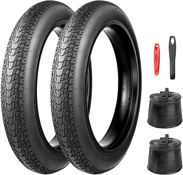 WEEROCK 20 Inch Electric Bike Tire, 20 x 3.0 E- Bike Tire, Fat Bike Snow Bicycle Tires with/Without Inner Tubes for 20" Bike Tricycle