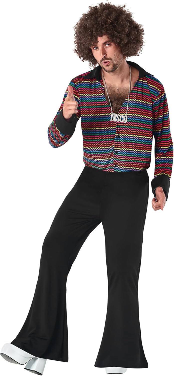 Fun Shack Mens 70s Disco Costume, Retro Outfit for Men, Fever Party Attire, Fun 70s Costume - Image 3