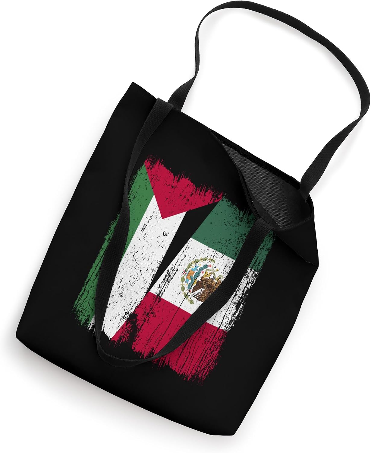Palestine Mexico Half Flag Palestinian Mexican Heritage Tote Bag
