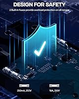 Vista 3 de Probador de Voltaje Multímetro Digital, Assark 2000 Cuentas Multímetro Mide Voltaje CA CC Corriente CC, Probador Medidor Prueba Voltios Ohmios