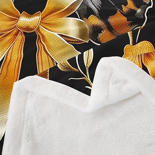 Miniatura 3 de Erosebridal Bow Butterflies Fleece Throw Blanket 40"x50" - Ultra-Soft for Couch Sofa Bed,Boho Oil Painting Sherpa Blanket,Groovy Flower Fuzzy Plush