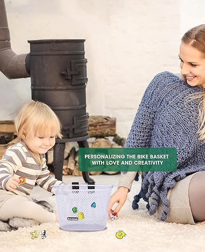 Miniatura 47 de ANZOME Cesta de bicicleta para niños, cesta de bicicleta para niños y niñas, canasta de bicicleta para niños, resistente al agua, adecuada