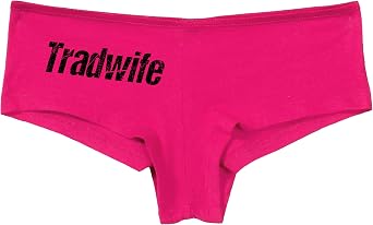 Knaughty Knickers Tradwife Traditional Trad Wife SAHM Stay At Home Mom Hot Pink Boyshort Panties Adult Flirty Fun
