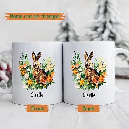 Miniatura 64 de Taza de café personalizada con diseño de mariposa de arte de origami, regalo para cumpleaños de amigo, compañero de trabajo, taza de cerámica blanca