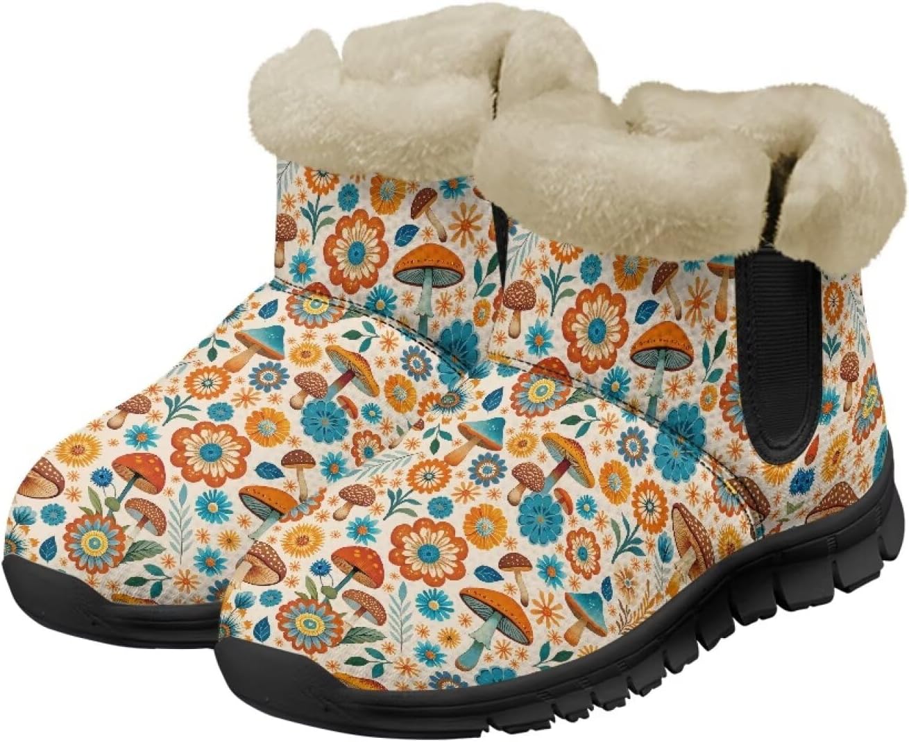 Women's Winter Snow Boots Warm Plush Ankle Booties Anti-Slip Outdoor Hiking Backpacking Cycling Boot Comfortable Shoes Size 6-12