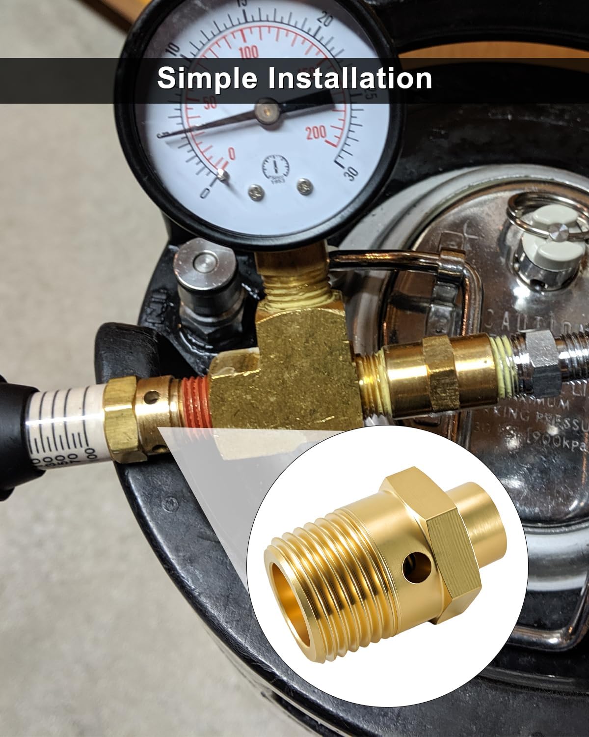 Safety Pop Off Valve - Compressor Pressure Relief Valve Fit for 550/750, Precise Pressure Relief Replace 131081 3559097 3403479