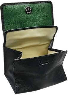 Peterson Avoca Tobacco Box Pouch - Dark Green Genuine Leather Protective Tobacco Bag for Storage & Travel with Surgical Rubber Internal Lining & Accessories Pocket