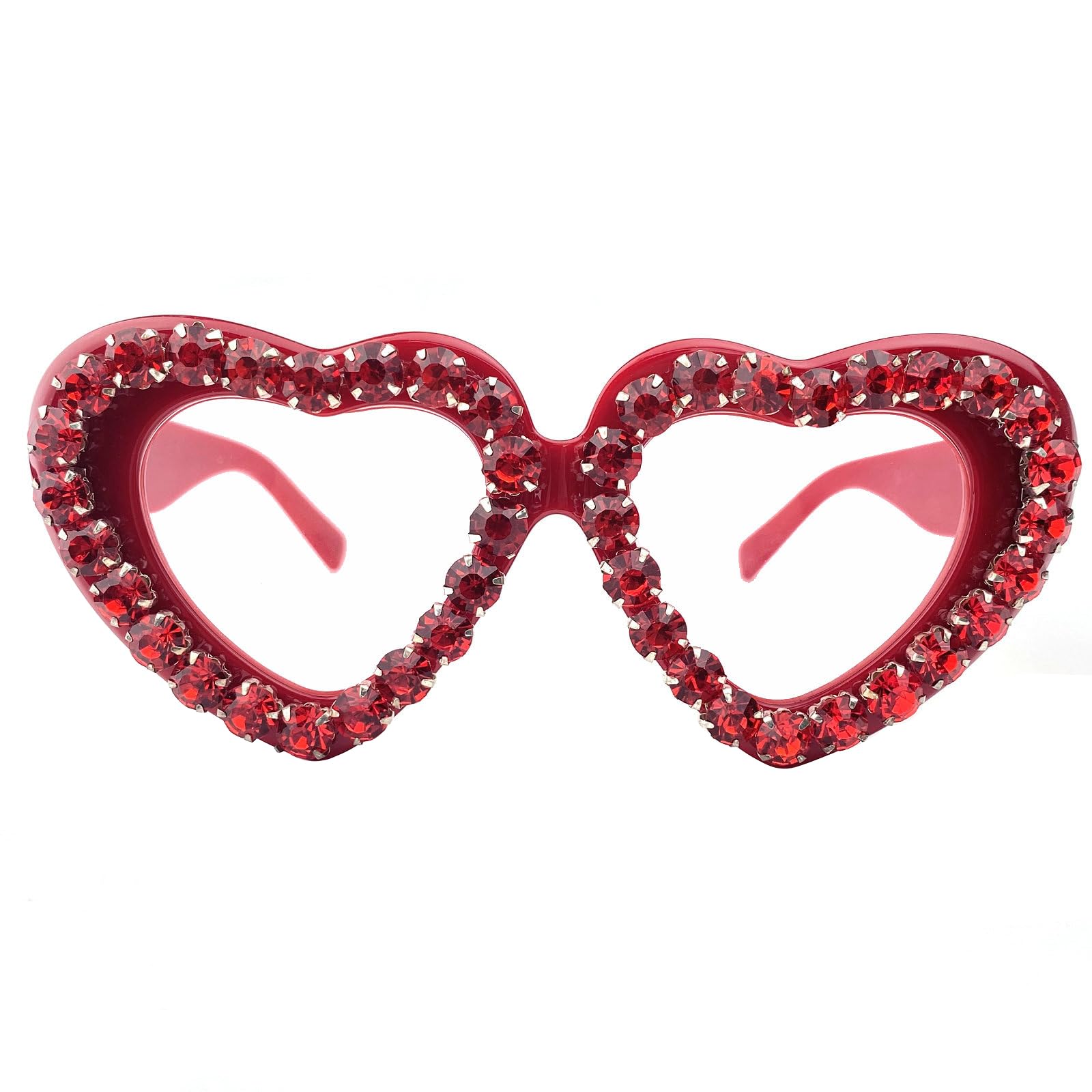 mincl Love Heart Shaped Reading Glasses Women Big Diamond Reader Glasses Fashion Blue light blocking Rhinestone Eyeglasses