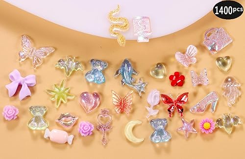 Miniatura 5 de 800 dijes de uñas 3D de mariposa 3D, dijes de uñas Y2K, accesorios de uñas para arte de uñas, diamantes de imitación para uñas acrílicas,