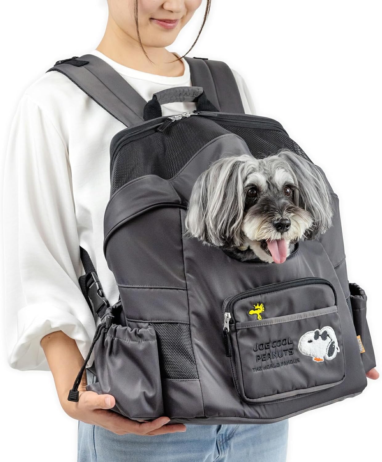 ペットパラダイス　キャリーバッグ 底板付き リュック スクエア　美品 PET PARADISE 犬 キャリーバッグ 底板付き リュック 〔 小型犬