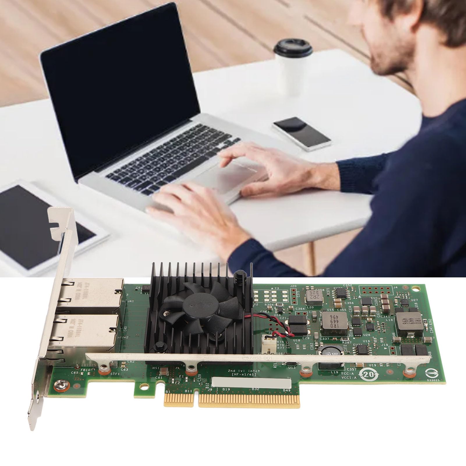 CHICIRIS Tarjeta Ethernet de 10 Gigabits, Interfaz Dual RJ45