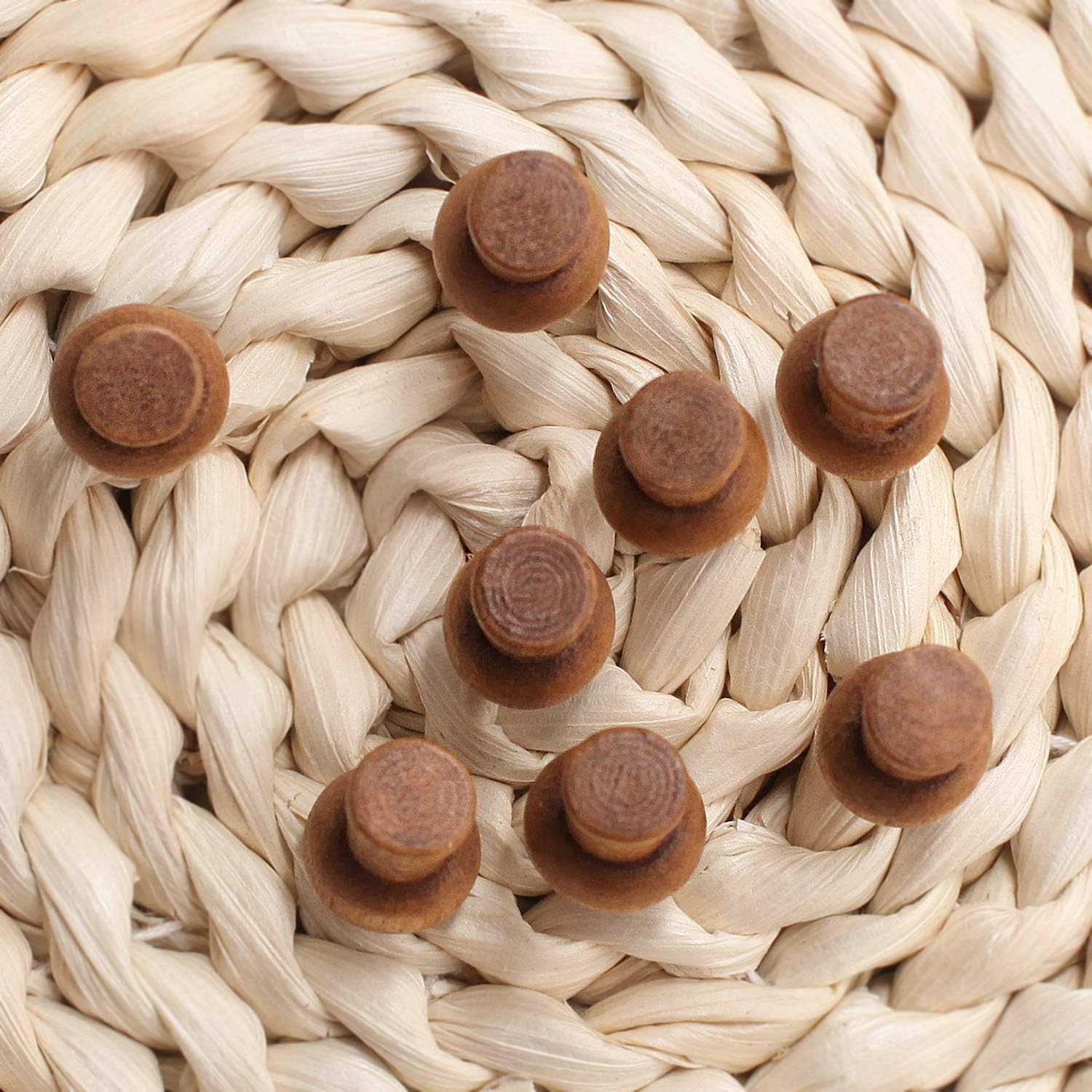 120 Pcs Wood Push Pins, Walnut, Standard, Wooden Thumb Tacks Decorative for Cork Boards Map Photos Calendar and Home Office Craft Projects with Box : Office Products