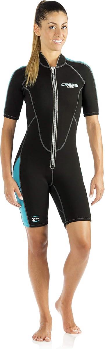 Cressi Men's & Ladies; Full Front Zip Wetsuit for Swimming, Snorkeling, Scuba Diving - Lido Short: designed in Italy