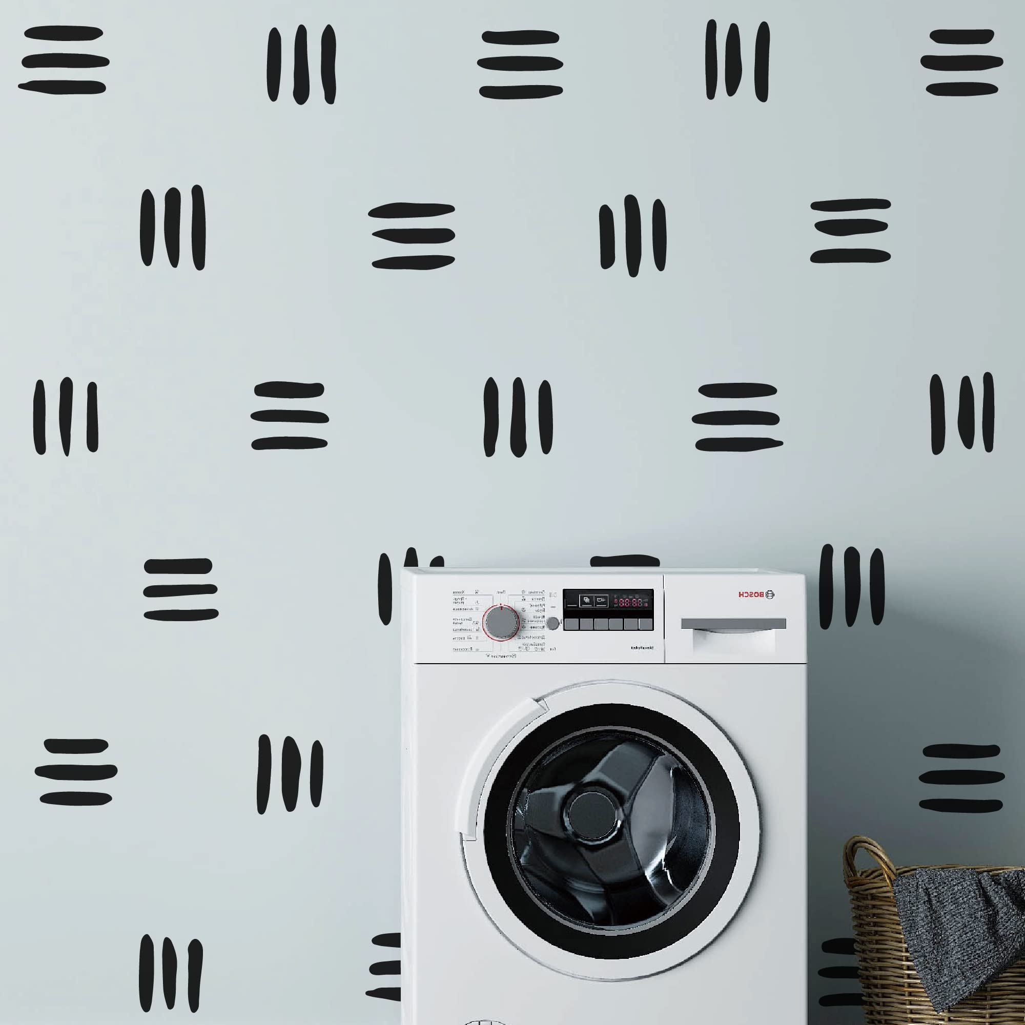 SHYJSHYJ 3 Lines Black Vinyl Wall Decals - Image 4