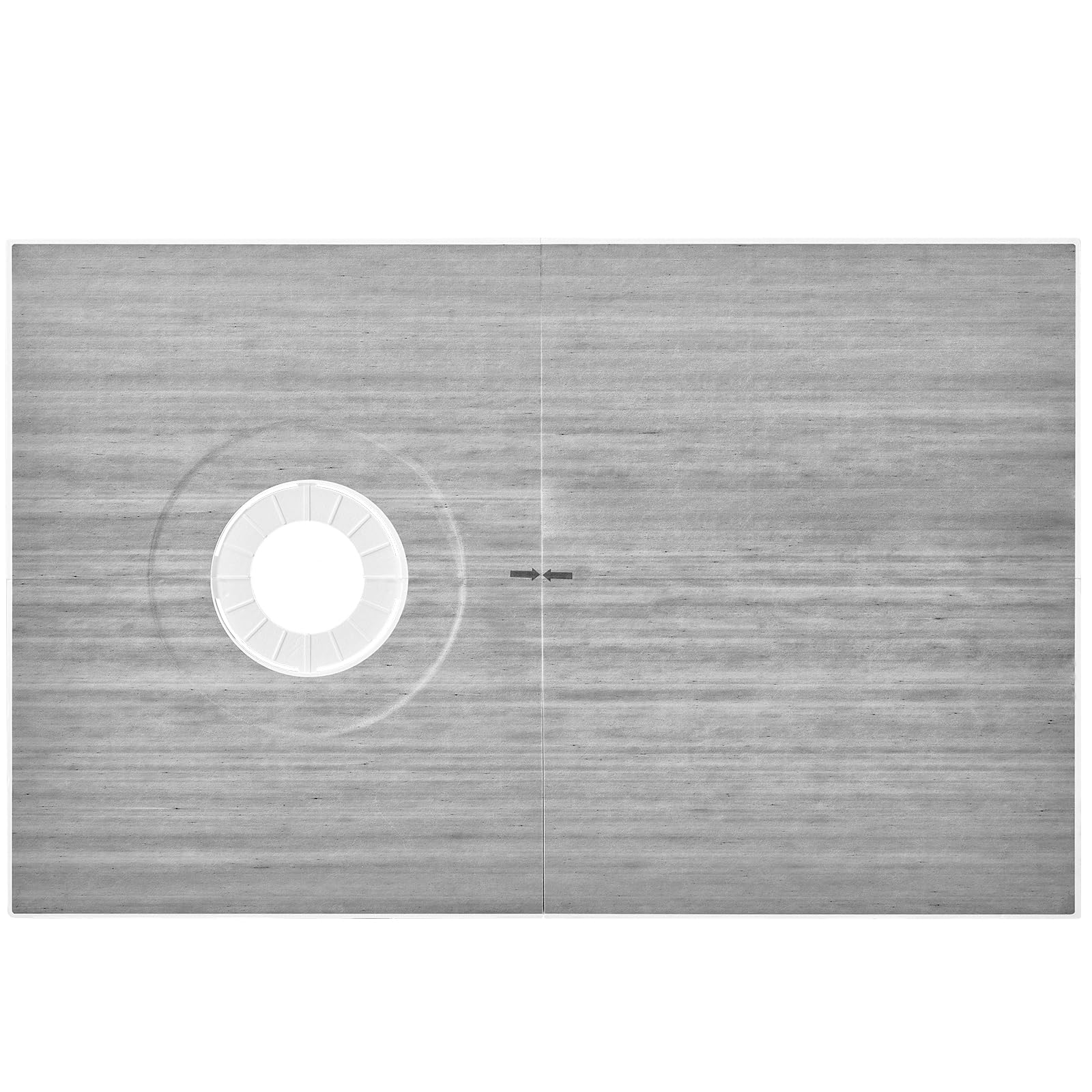VEVOR Zestaw krawężnika prysznicowego, zestaw patelni prysznicowej 1524 x 965 mm z odpływem przesuniętym 160 mm, lekkie zestawy instalacyjne EPS z 2 wodoodpornymi ściereczkami, drążki do wanny