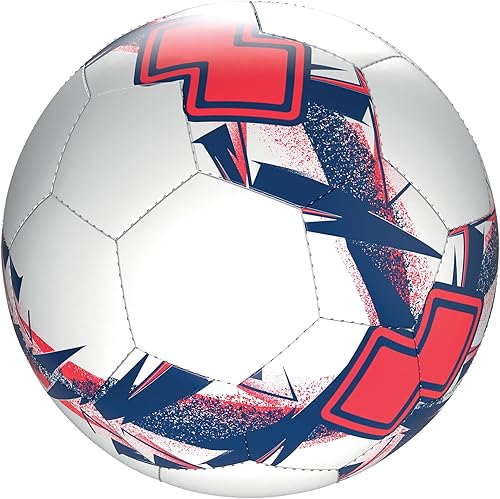 Miniatura 5 de ERREA HA0G0Z00410 - Balón de fútbol para entrenamiento, 28 paneles, cosido a mano (tamaño n. 3) blancoazul marinorojo