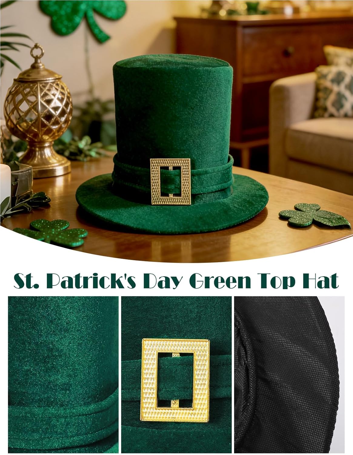 Funny World Adult Holiday Top Hat Costume Stovepipe Tall Costume Hats - Image 3