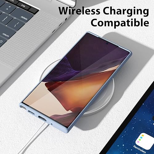 Miniatura 7 de oakxco para Samsung Galaxy Note 20 Ultra Funda de teléfono de silicona líquida, cubierta de gel suave y delgada de goma TPU lisa y lisa para mujeres