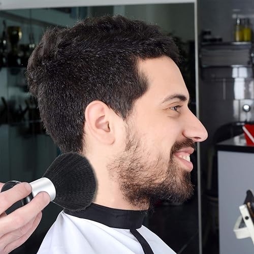 Miniatura 4 de Patelai 3 piezas de cepillo de peluquero para cortar y limpiar el cabello, plumero de cuello con mango de plástico para barrer el cabello alrededor