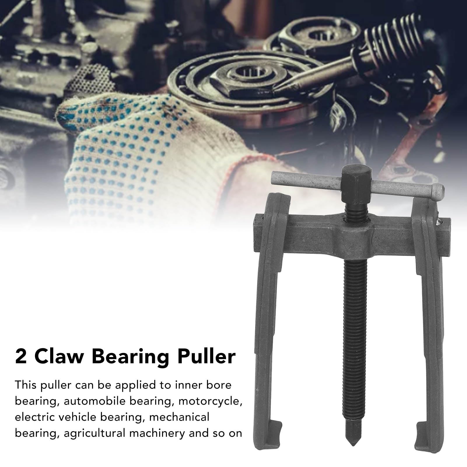 ZIZEV 2 Claw Bearing Puller Opening 4 Inches Bearing Two Claw Puller Remover Crossbeam Tool 4In 1.97In 18 50Mm Steel 0.71 Germanic Pull Tool 4In 4 Inch Bearing Pullers
