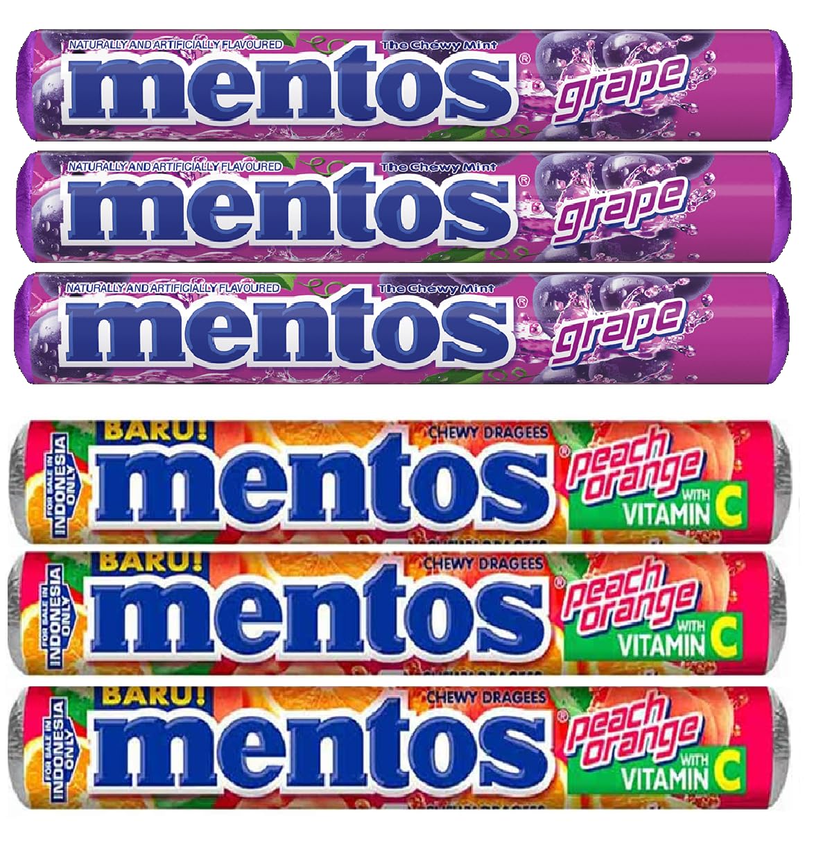 Mentos Chewy Mint Candy Roll, Grape And Peach Orange Flavour Pack Of 6, (6x29g) (B0D47PKTB8) Amazon Price History, Amazon Price Tracker