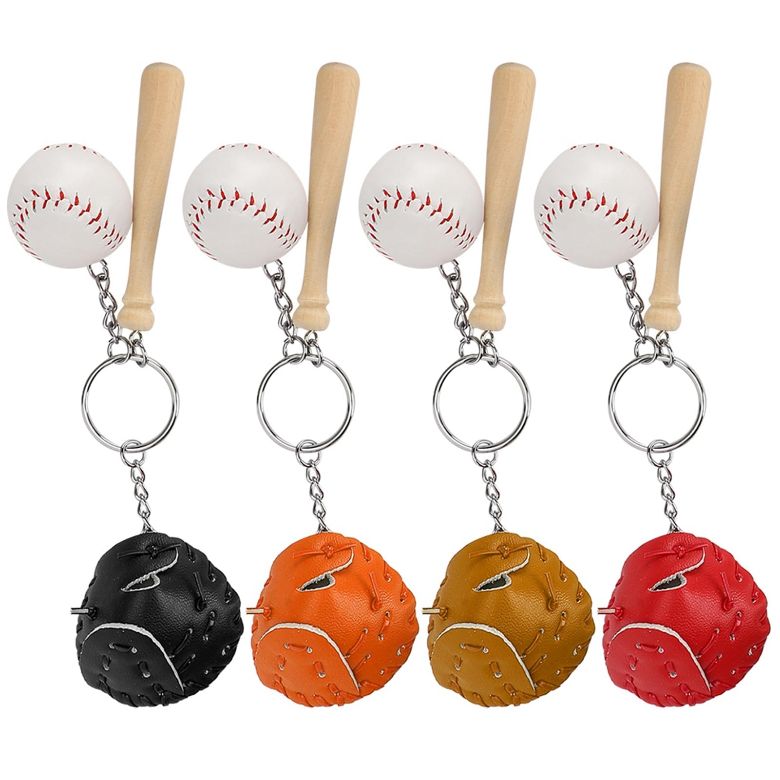 Installa un mini portachiavi da baseball, adatto for gli appassionati di sport e for fare regali