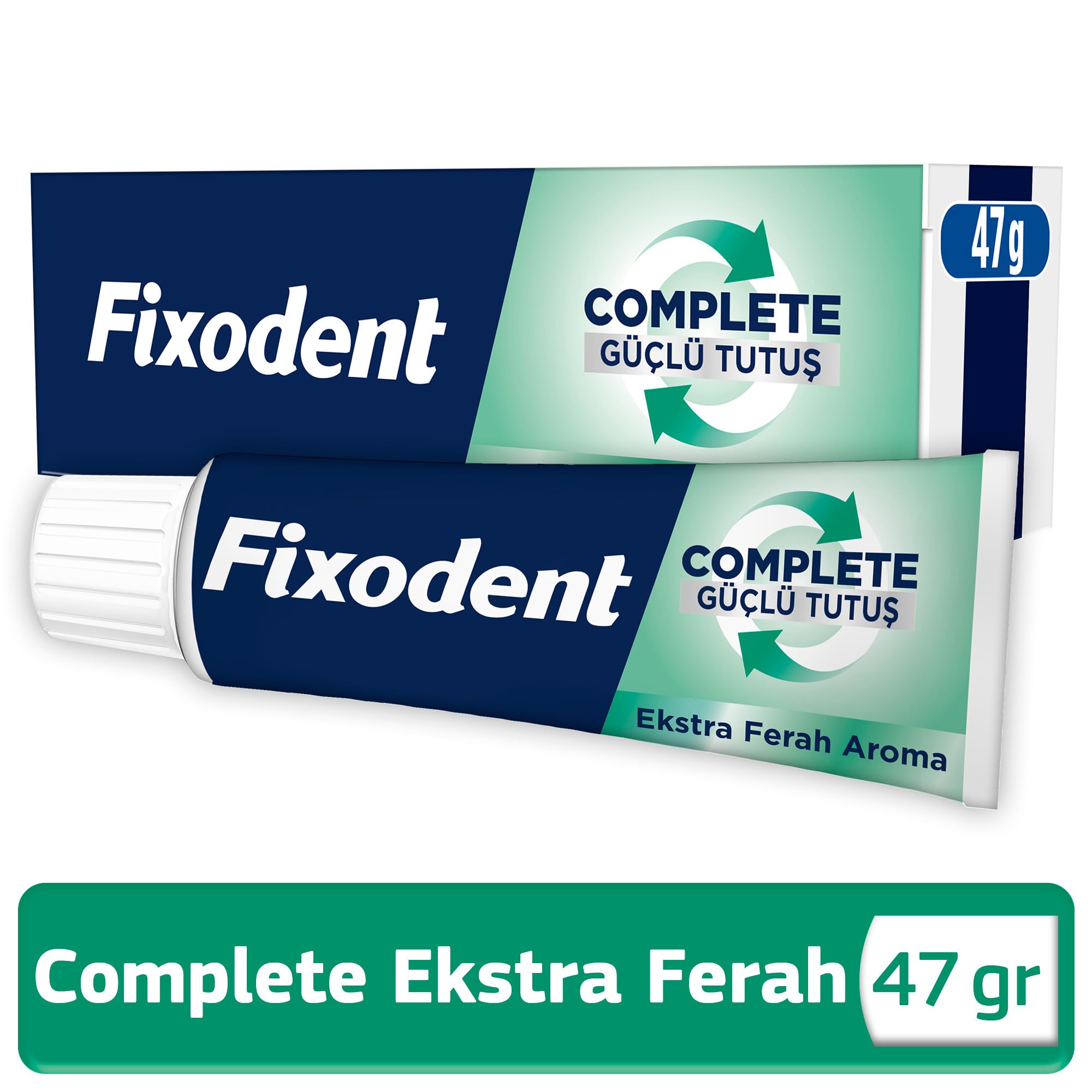 Fixodent Complete Ekstra Ferah Diş Protezi Yapıştırıcı Krem 47 g 3lü paket