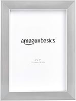Amazon Basics 5x7 Nickel Photo Frames 2-Pack - Real Glass, Wall Hanging or Tabletop Display Picture Frames