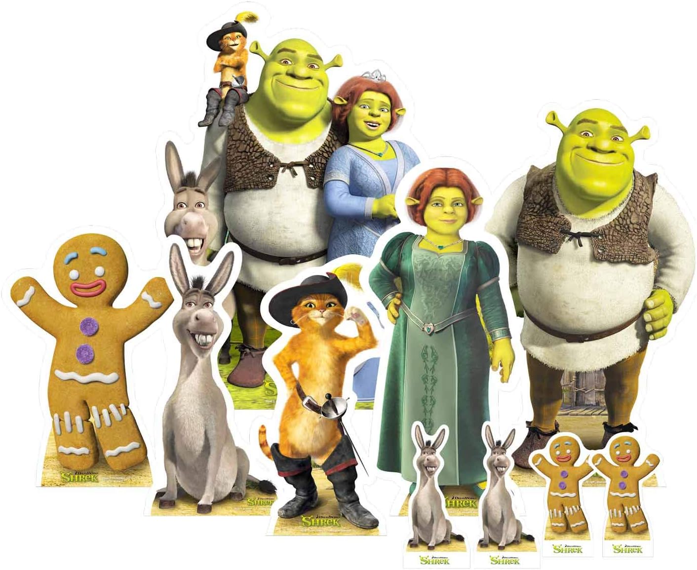 Star Cutouts Ltd TT004 Official DreamWorks Universal Shrek Party Decoration Table Top Pack, Multi Colour
