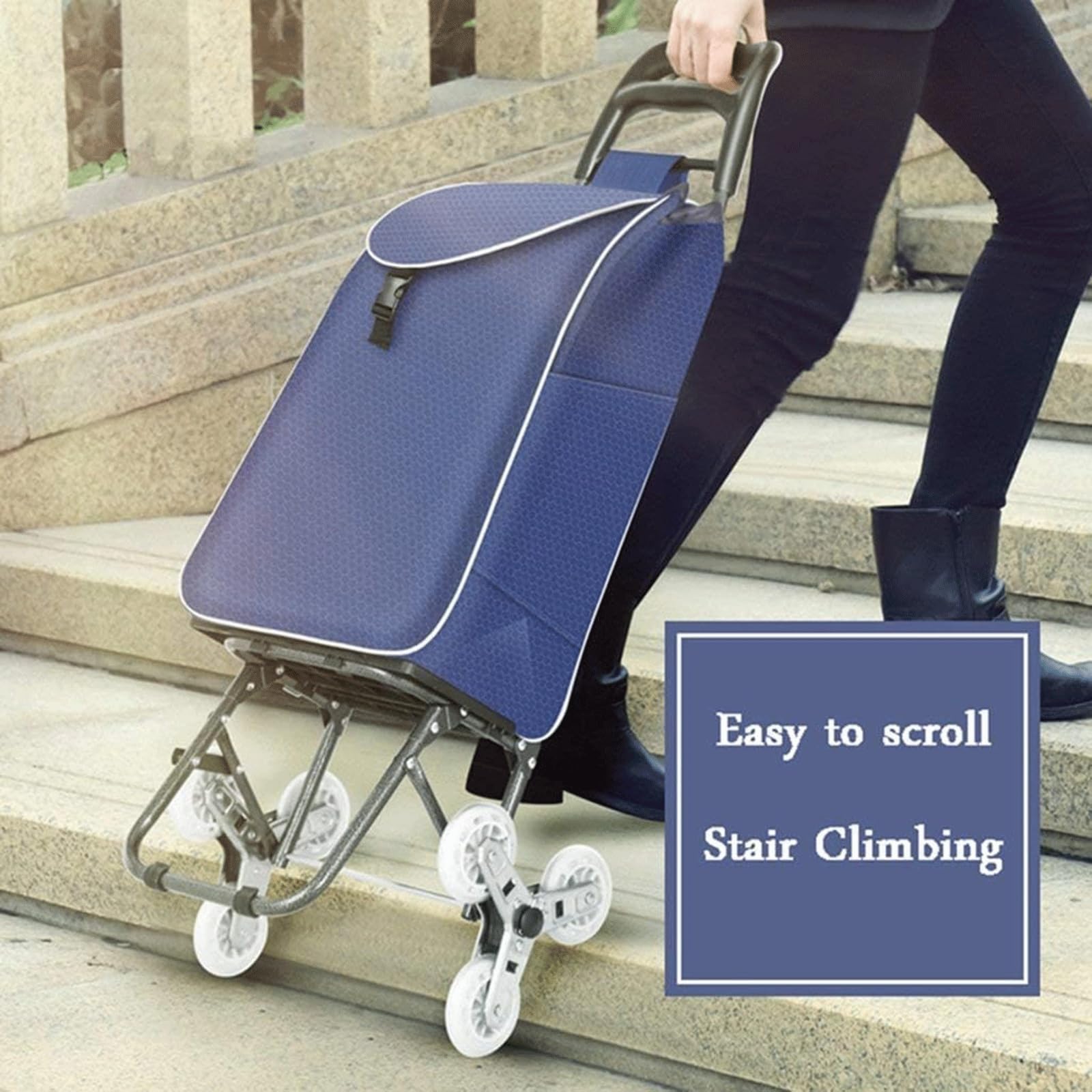 Wózek na zakupy Wózek na zakupy Lekki wózek na zakupy Składany wózek na zakupy Dom Protable Shopping Hand Truck Climb Stairs Hand Truck Koszyk spożywczy Oszczędność miejsca