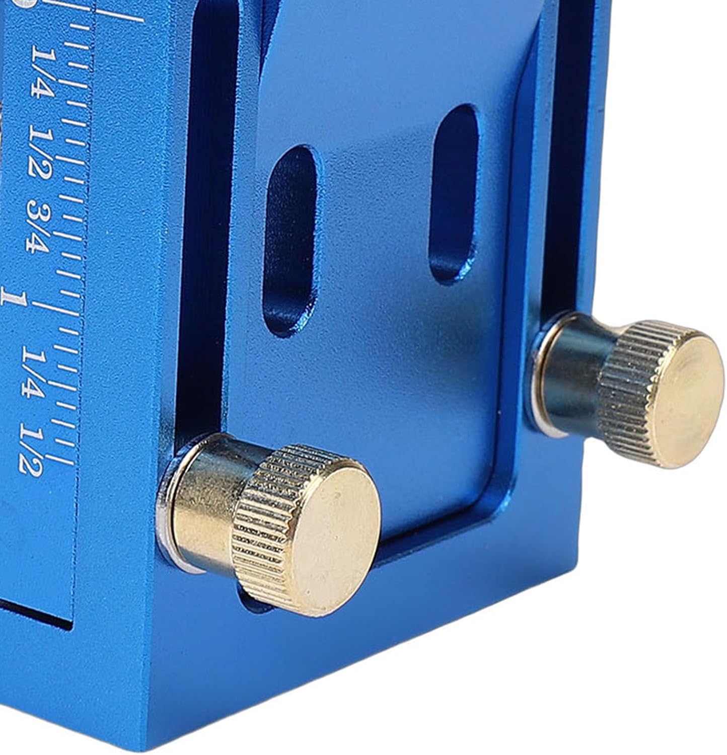 Fockety Pocket Hole Jig Kit, Aluminum Alloy Pocket Hole Drill Guide 15 Degree Drilling Locator with 2 Drill Bits, Metal Screw Jig System for Woodworking