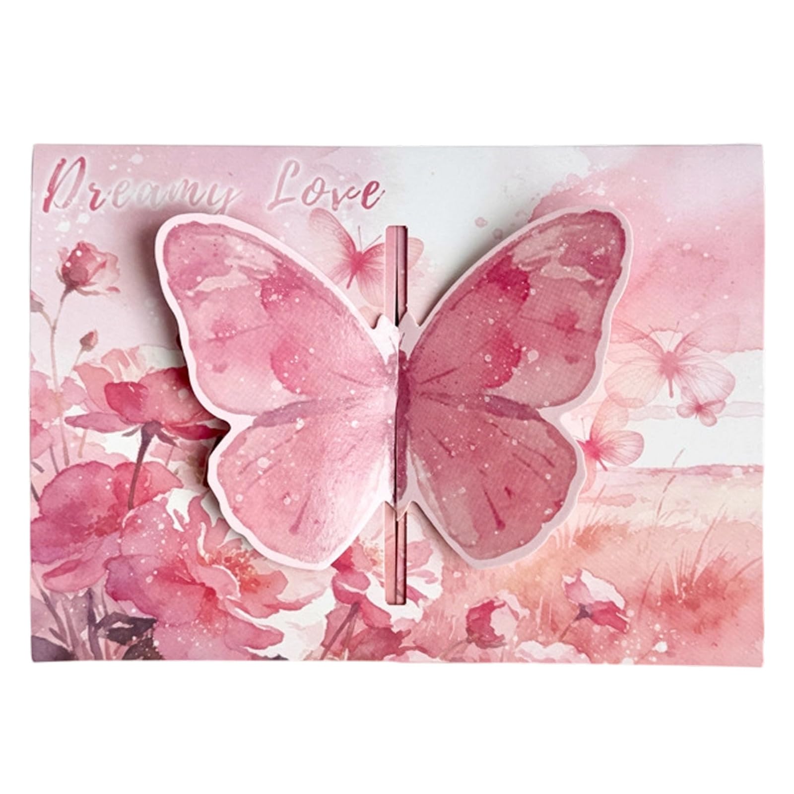 Tsophreniq Watercolor Butterfly Card with 3D Popup Design Foldable Greeting for Special Event and Celebration Butterfly Party Invitation