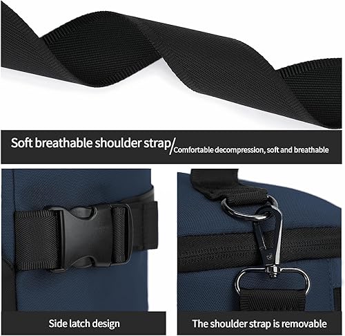 Miniatura 101 de Bolsa de lona para gimnasio, 4 vías, impermeable, con compartimento para zapatos, para viajes, deporte, senderismo, laptop, Cielo estrellado