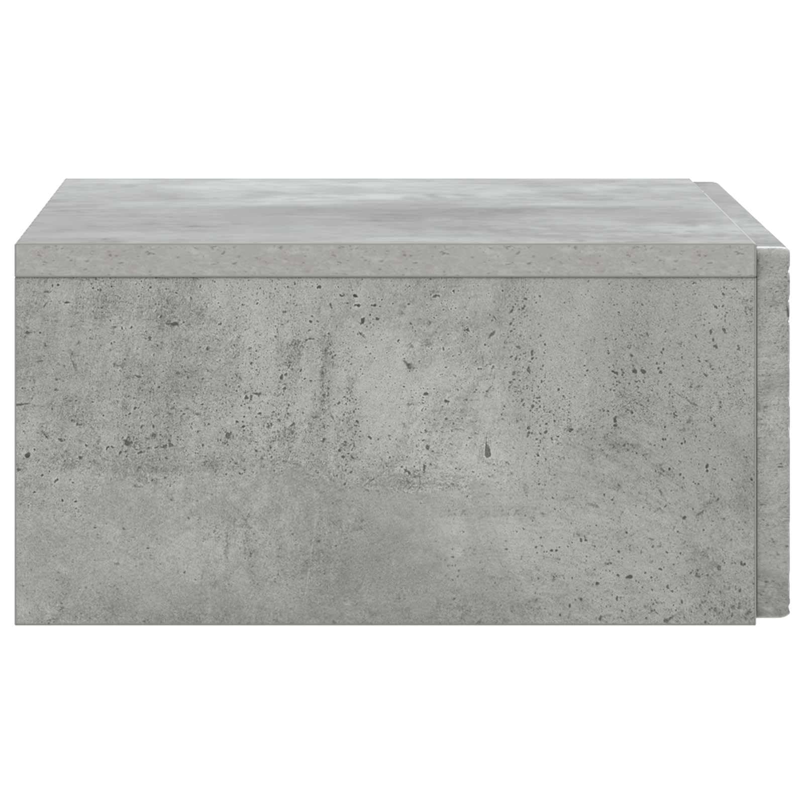 Tavolino da parete grigio cemento in legno 87,5 x 34,5 x 17 cm con cassetto, spazio e design salvaspazio per soggiorno, corridoio, ufficio e conservazione versatile