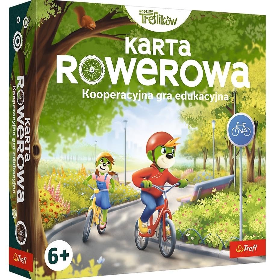 Trefl - Carte de vélo - Jeu éducatif coopératif, Développer la connaissance des règles de la circulation, Jeu de société familial pour adultes et enfants à partir de 6 ans