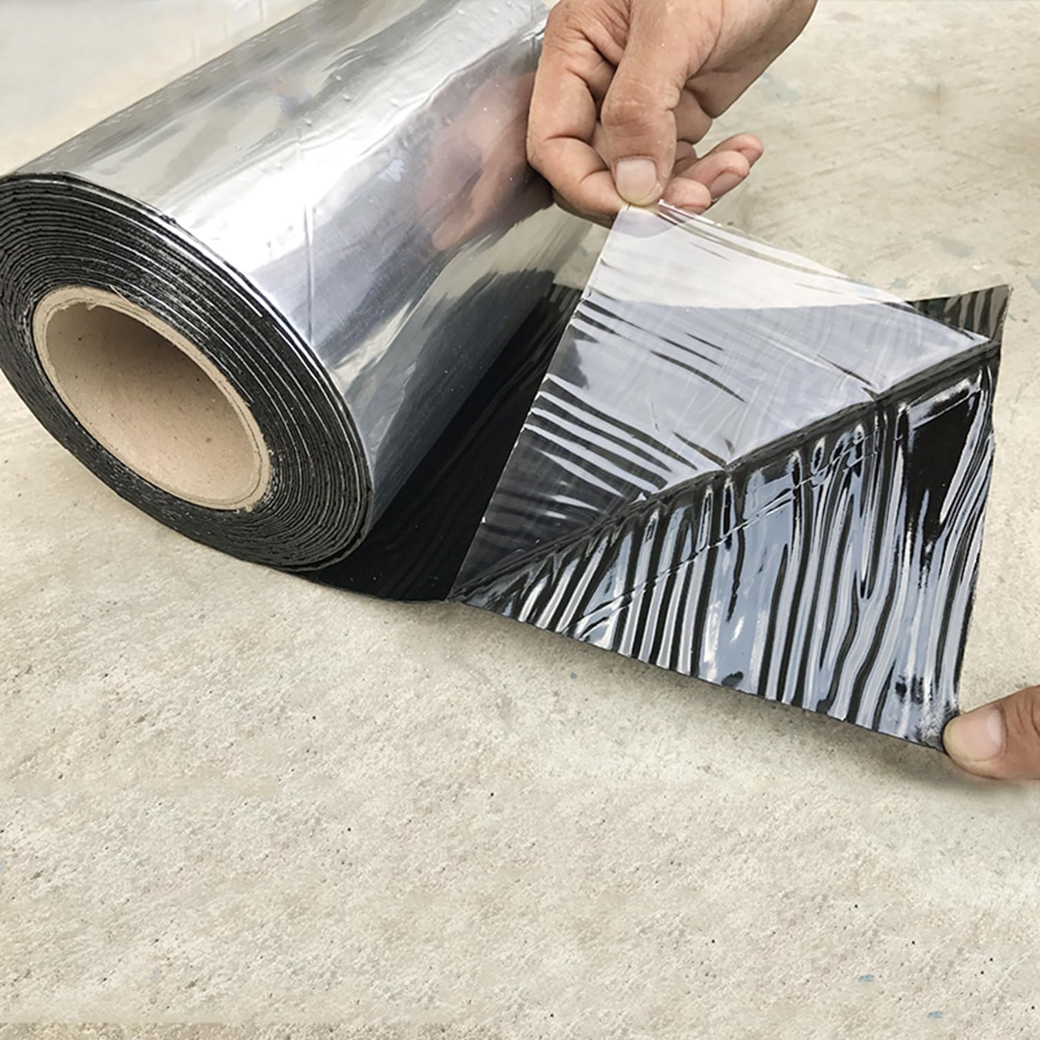 Self-Adhesive Bitumen Tape for Roof Repair,Butyl Tape Waterproof Tape Aluminum Foil Tape Sealan Tape,for Pipe/Metal/RV Awning/Roof Leak/Window Seal/Boat,Various Widths (W50cm x 5m)