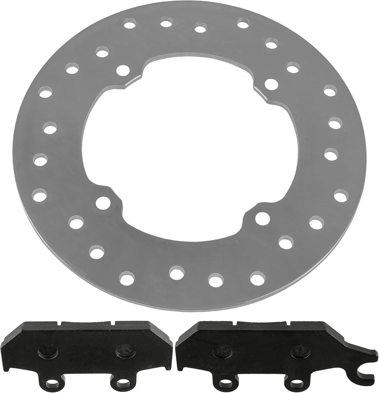 Caltric Front Left Brake Disc with Brake Pads Compatible with Can-am Commander 800R 2018/705601149