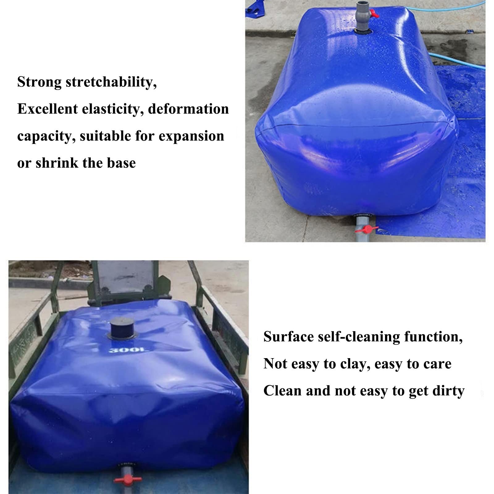 Serbatoio D'Acqua Pieghevole, Serbatoio Di Emergenza Portatile, Adatto Per Lo Stoccaggio Di Acqua Agricola, Resistenza Alla Siccità, Campeggio RV WMEIE ( Color : Blue , Size : 0.8x0.45x0.3m(100L) )